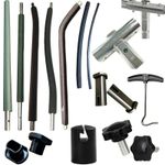 New Upper & Lower frame tubes, L-Caps for  trampoline net spare parts