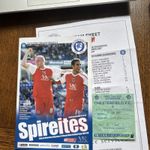 Chesterfield v  Wycombe L2 sep 2007  plus teamsheet plus ticket mint