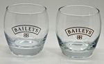 PAIR OF BAILEYS LIQUEUR GLASSES - DRINK TWO 2 WHISKEY WHISKY