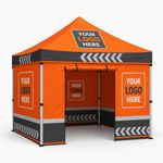 3m x 3m Enclosed Printed Gazebo + Door | Package 5