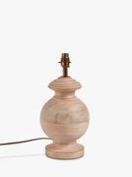 John Lewis Freestanding Non-Dimmable Mango Wood Lamp Base - White Wash (Damaged)