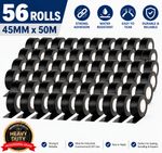 56 Heavy Duty Gaffer Cloth Duct Tape – 45mm x 50m Rolls