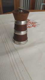 Antique / Vintage Hukin & Heath  Silver Plate Banded Oak Pepper Mill / Grinder