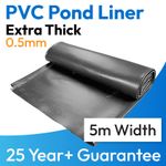 PISCES SUPA-FLEX POND LINER PVC 5M WIDE 0.5MM THICK HEAVY DUTY DURABLE LINING