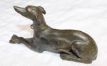 Jennings Brothers JB 5 Bronze Tone Greyhound/Whippet Dog  Miniature Sculpture