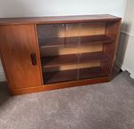 Vintage MCM teak glazed bookcase/sideboard