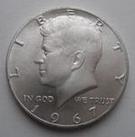 1967 KENNEDY HALF DOLLAR RESTRIKE