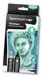 Spectrum Noir Classique AQUATIC TURQUOISES Premium Alcohol Blendable Artist Pens