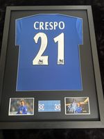 Hernan Crespo Signed And Framed Chelsea Shirt With COA