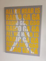  RADIO GA GA QUEEN FREDDIE MERCURY - PRINT ON CANVAS - Stylish Framed Wall Art