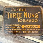 J & F Bell Three Nuns Tobacco Tin Glasgow Metal 2 oz Vintage Pre-1970