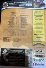 Boston United v West Ham U21 National League Cup QF Official Teamsheet 27 Jan 26
