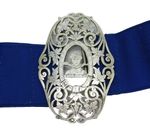 Victorian Sterling Silver Nurses Buckle 'Loyal En Tout' Antique 1900 Chester
