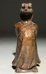 Japanese Collect Old Ancient antique bronze Exquisit carve zodiac snake figurine
