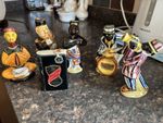 Vintage Ceramic Miniature Figural Liqueur Bottles Decanters Set of 5