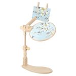 Embroidery Hoop Stand Adjustable Sitting Cross Stitch Stand Wooden Hoop Holder
