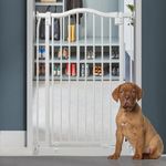 Safetots Premium Extra Tall and Wide Dog Gate Matt White Pet Barrier 71cm-280cm