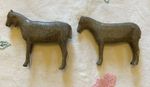 Victorian 19th Century 2 Hand Made Folk Art Goats. Primitive/Naive. 