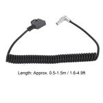 2 Pin Female To D Tap Power Cable Rotatable Right Angle V Mount Coiled SLR Ca CT
