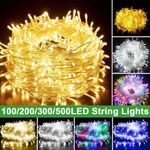 Mains Plug in 10-100M Fairy Lights Clear String Indoor Outdoor Bedroom Xmas LED