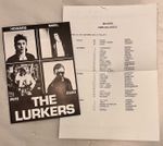John Peel's Rare ORIG UK '78 The Lurkers Press Kit Punk New Wave Beggars Banquet