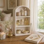 Arched Top Cabinet Slim Desktop Organizer Lightweight