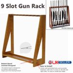 Gun Rack Freestanding Rifle Racks Wooden Heavy Duty Shotgun Rack Adjustable UK