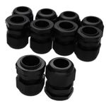 Nylon Compression Cable Glands M12/M16/M18/M20/M22/M25 IP68 Black [10 Pack]