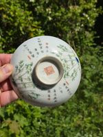 Lovely Chinese Antique bowl lid 19thc Daoguang Signed AF 5" 