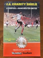 1983 Charity Shield Programme Liverpool v Manchester United 20/8/1983 Wembley