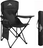 Camping Chair Lightweight Folding Portable Cup Holder Side Pocket Outdoor 120kg