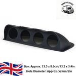 2" 52mm Universal Black 4-Hole Gauge Mount Holder Dash Gauge Pod Quad Meter Pod