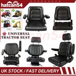 5 OPTIONS Universal Tractor Seat Adjustable Forklift Digger Mower Dumper Seat +