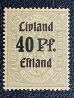 Latvia (Prussia) revenue stamp MNH. Year 1918. Cat.nr. 26. No postmarks