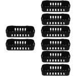 8Pcs Black ABS Aquarium Hanging Plant Holders with Basket for Aquatic Plant Care