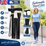 Folding Walking Stick Adjustable Height Lightweight Aluminum Walking Cane