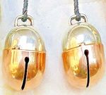 Falconry Bells Pair Two Tensile Acorn Bell (Best L-Copper & Silver) Dog and Cat