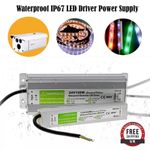 Waterproof LED Driver Power Supply Transformer DC12V/24V IP67 for LED Strip 240V
