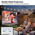 120" Projector Screen with Stand 4K HD Foldable Portable 16:9 Wrinkle-Free-White