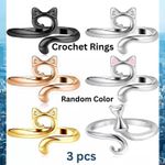 3pcs Crochet Rings for Crocheting Adjustable Crochet Tension Ring