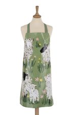 PVC/Oilcloth Apron Ulster Weavers Woolly Sheep 100% Cotton Green