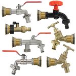 Water Butt/Rain Barrel Tank Outlet Set – Brass Adaptor & Taps, Fits 33.3mm Hole