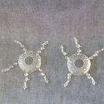 2 Clear Crystal Chandelier Bobeche Drip Rings Each With 5 Prisms