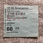 The Cure  ticket Newcastle City Hall 24/04/82 #DD29