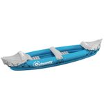 Inflatable Kayak Two Person Inflatable Canoe Boat Set with Air Pump Blue