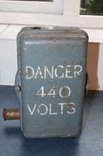 Genuine Vintage  Danger 440 Voltage G.E.C. FUSE BOX 1950s/60s Industrial