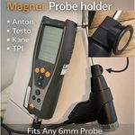 (BLACK) Probe Holder Grip Oring Flue Gas Analyser Magnet Boiler Case Testo Kane