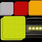 Reflective Square Stickers High Visibility Safety Decals 5cm Four Colour Choice