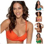 Pour Moi Free Spirit Bikini Top Twist Front Padded Womens Swimwear 13208R