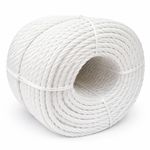WHITE Polypropylene Rope Coils Poly Rope Nylon Sailing Agriculture Cut Lengths